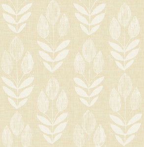 Garland Wheat Block Tulip Wallpaper by Chesapeake