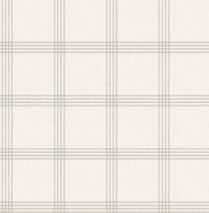 Twain Dove Plaid Wallpaper by Chesapeake Farmhouse Covers about 56.4 square feet 20.5-in by 33-ft long roll Unpasted 5.2 - Fabric Carolina -