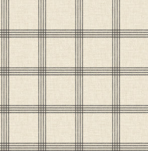 Twain Black Plaid Wallpaper by Chesapeake