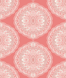 Bolinas Coral Medallion Wallpaper by Chesapeake