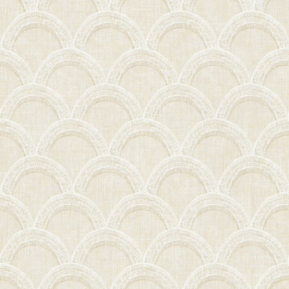Bixby Beige Geometric Wallpaper by Chesapeake The Vineyard Covers about 56.4 square feet 20.5-in by 33-ft long roll Prepasted 20.5 - Fabric Carolina -