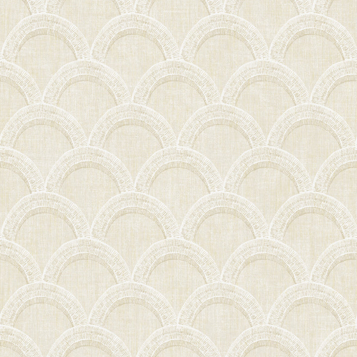 Bixby Beige Geometric Wallpaper by Chesapeake The Vineyard Covers about 56.4 square feet 20.5-in by 33-ft long roll Prepasted 20.5 - Fabric Carolina -
