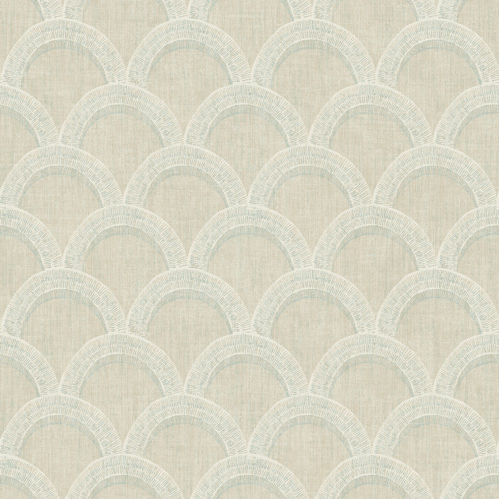 Bixby Khaki Geometric Wallpaper by Chesapeake The Vineyard Covers about 56.4 square feet 20.5-in by 33-ft long roll Prepasted 20.5 - Fabric Carolina -