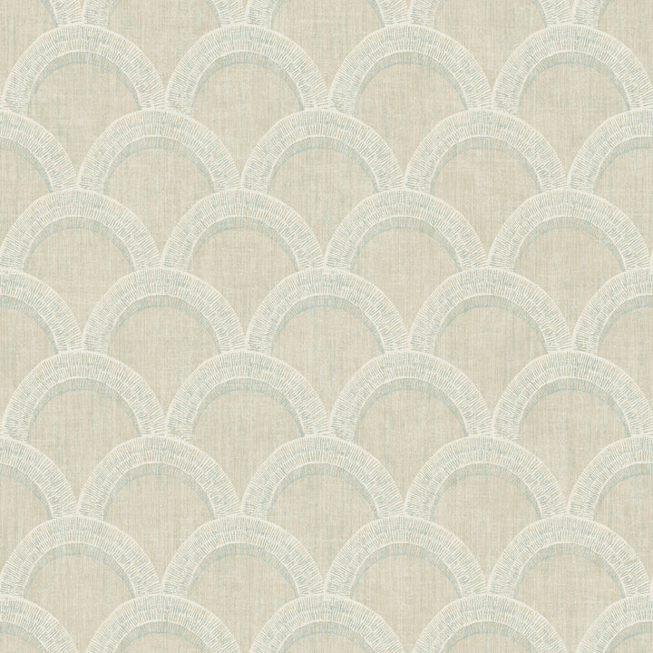 Bixby Khaki Geometric Wallpaper by Chesapeake The Vineyard Covers about 56.4 square feet 20.5-in by 33-ft long roll Prepasted 20.5 - Fabric Carolina -