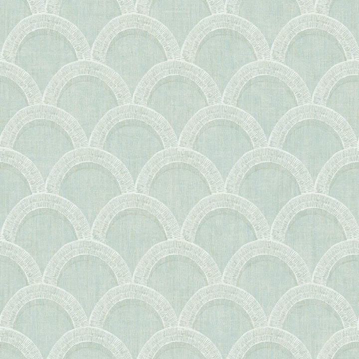 Bixby Turquoise Geometric Wallpaper by Chesapeake The Vineyard Covers about 56.4 square feet 20.5-in by 33-ft long roll Prepasted 20.5 - Fabric Carolina -