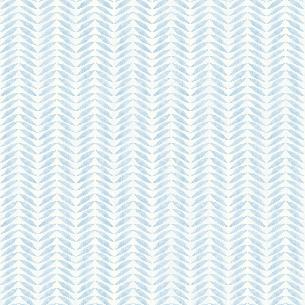 Espalier Sky Blue Chevron Stripe Wallpaper by Chesapeake The Vineyard Covers about 56.4 square feet 20.5-in by 33-ft long roll Prepasted 0 - Fabric Carolina -