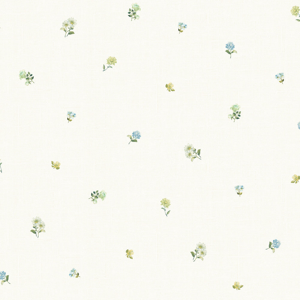 Bloom Toss Blue Floral Wallpaper by Chesapeake The Vineyard Covers about 56.4 square feet 20.5-in by 33-ft long roll Prepasted 20.5 - Fabric Carolina -
