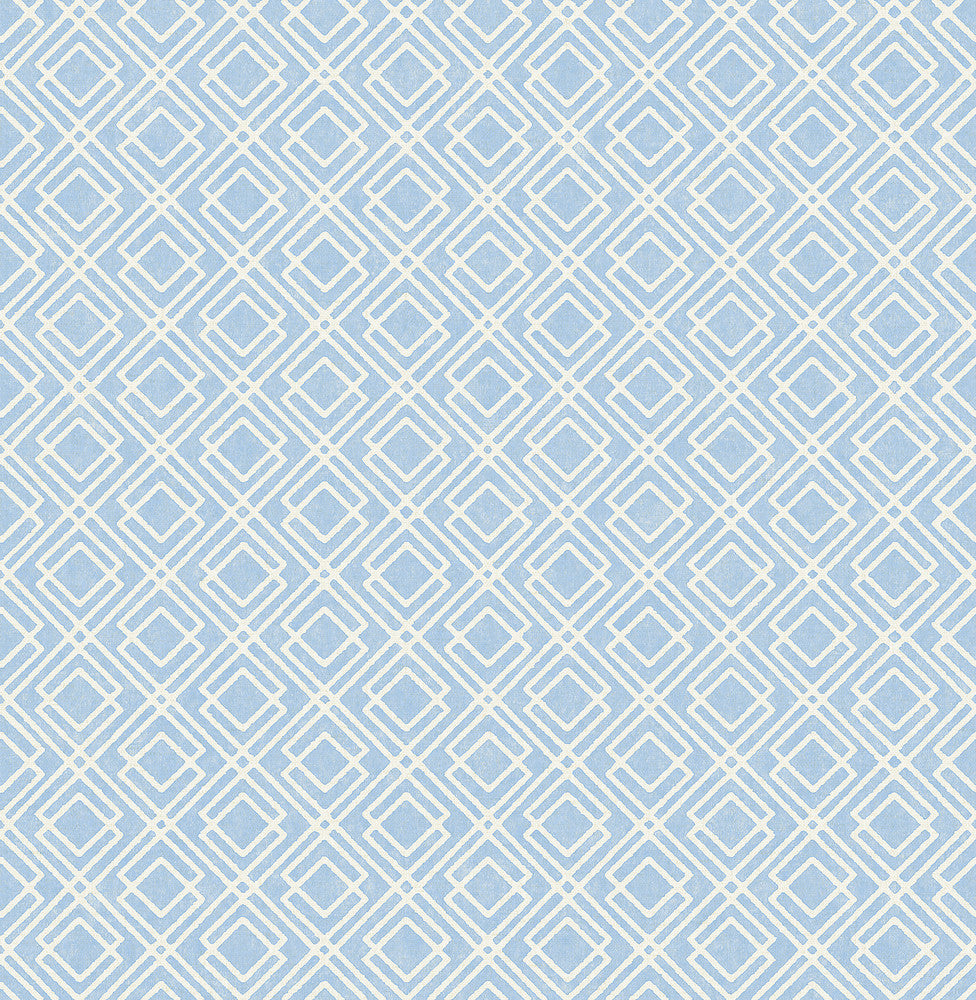 Napa Blue Geometric Wallpaper by Chesapeake The Vineyard Covers about 56.4 square feet 20.5-in by 33-ft long roll Prepasted 20.9 - Fabric Carolina -