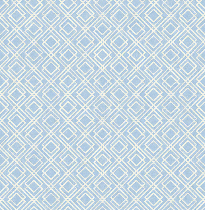 Napa Blue Geometric Wallpaper by Chesapeake The Vineyard Covers about 56.4 square feet 20.5-in by 33-ft long roll Prepasted 20.9 - Fabric Carolina -