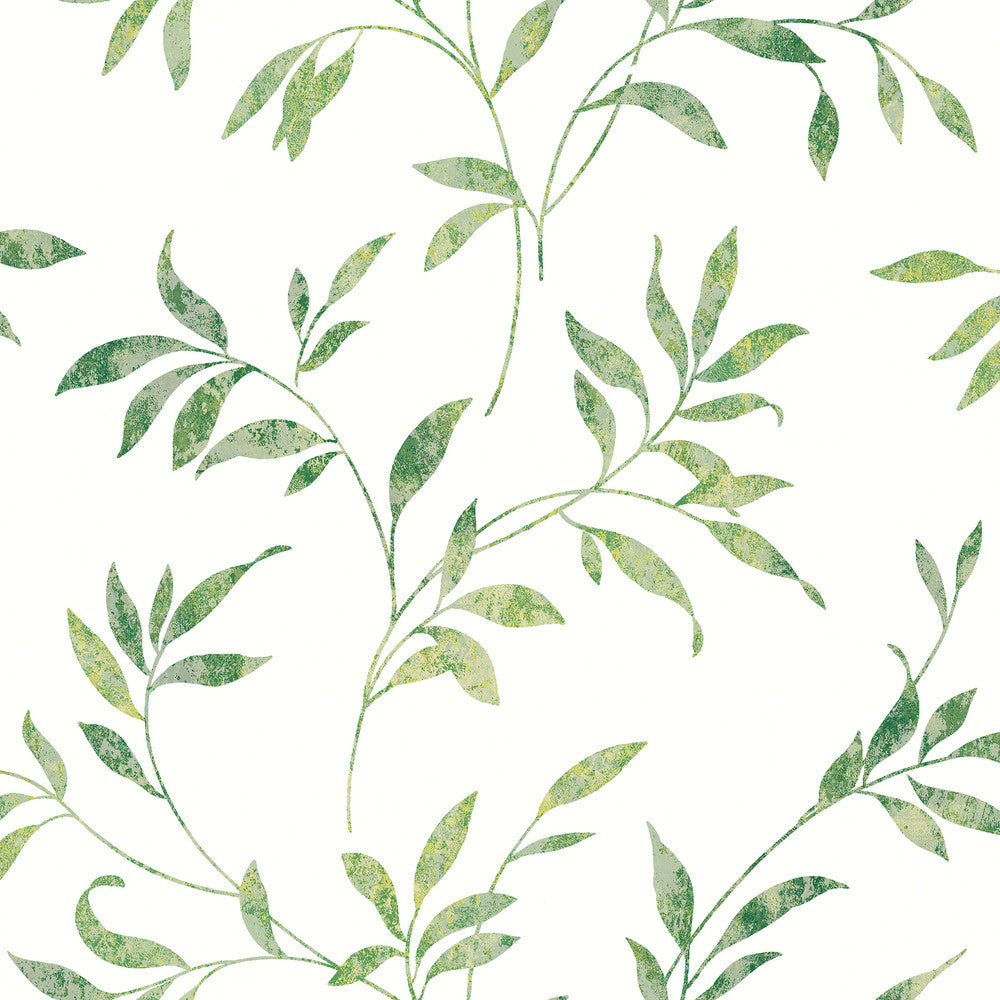 Sanibel Green Trail Wallpaper by Chesapeake The Vineyard Covers about 56.4 square feet 20.5-in by 33-ft long roll Prepasted 20.5 - Fabric Carolina -