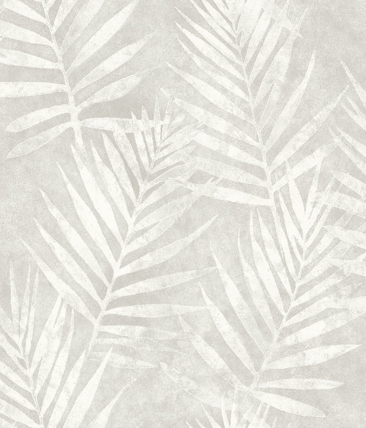 Amador Silver Palm Wallpaper by Chesapeake The Vineyard Covers about 56.4 square feet 20.5-in by 33-ft long roll Prepasted 24 - Fabric Carolina -