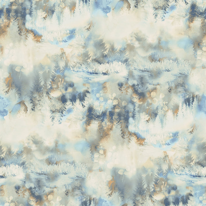 Tamarack Blue Forest Wallpaper by Chesapeake Birch & Sparrow United States Prepasted </p><p>Repeat: - Fabric Carolina -