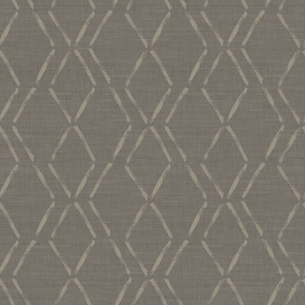 Tapa Brown Trellis Wallpaper by Chesapeake Birch & Sparrow Covers about 56.4 square feet 20.5-in by 33-ft long roll Prepasted 20.5 - Fabric Carolina -