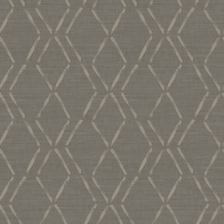 Tapa Brown Trellis Wallpaper by Chesapeake Birch & Sparrow Covers about 56.4 square feet 20.5-in by 33-ft long roll Prepasted 20.5 - Fabric Carolina -