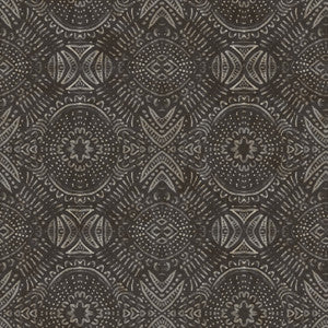 Java Dark Brown Medallion Wallpaper by Chesapeake