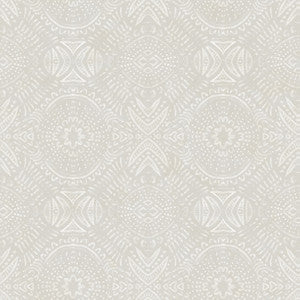Java Light Grey Medallion Wallpaper by Chesapeake