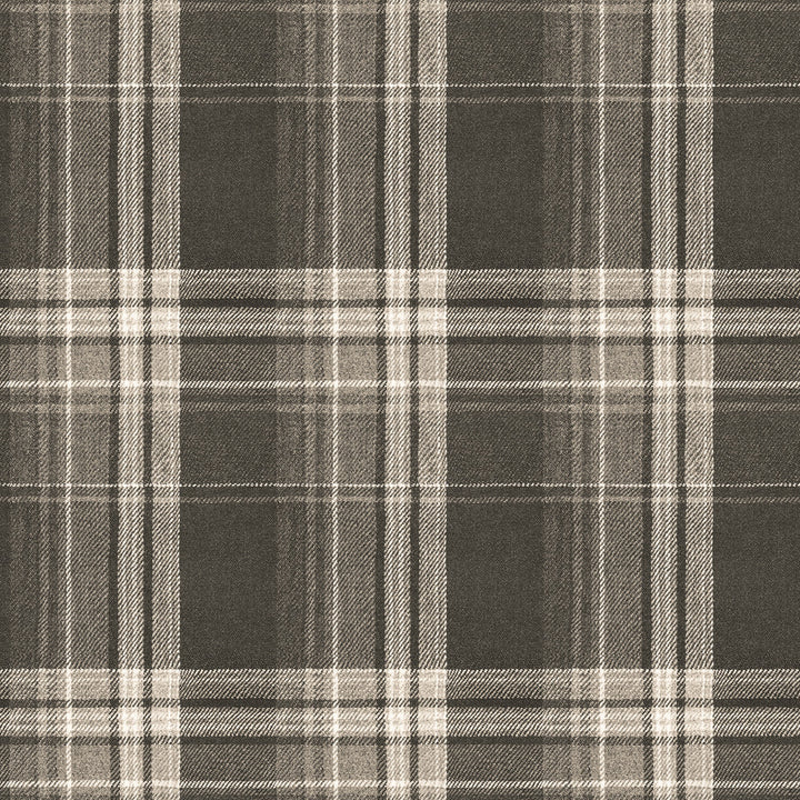 Saranac Dark Brown Flannel Wallpaper by Chesapeake Birch & Sparrow Covers about 56.4 square feet 20.5-in by 33-ft long roll Prepasted 20.5 - Fabric Carolina -