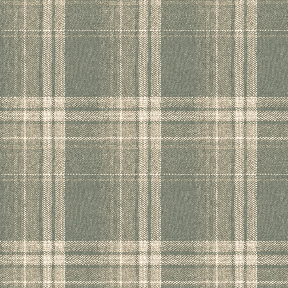 Saranac Sage Flannel Wallpaper by Chesapeake Birch & Sparrow Covers about 56.4 square feet 20.5-in by 33-ft long roll Prepasted 20.5 - Fabric Carolina -