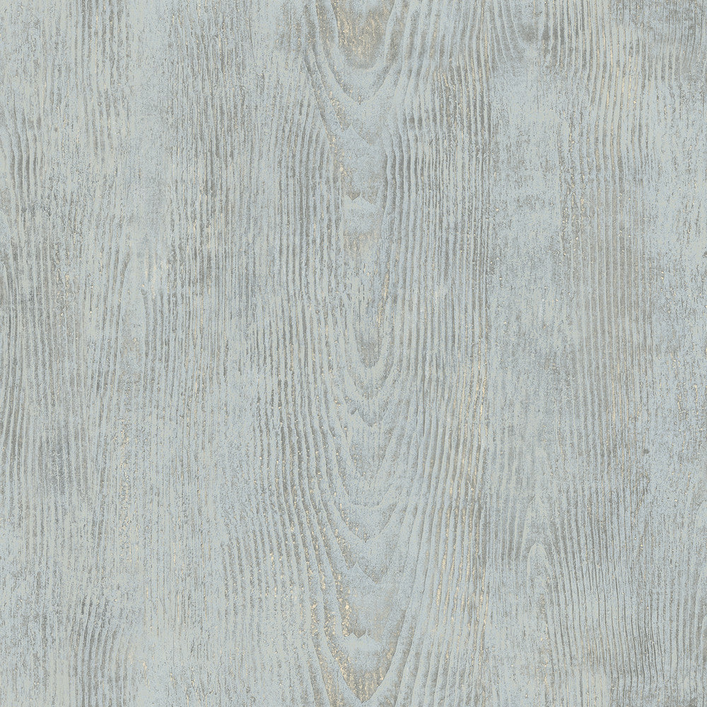 Drifter Light Blue Wood Wallpaper by Chesapeake Birch & Sparrow Covers about 56.4 square feet 20.5-in by 33-ft long roll Prepasted 20.5 - Fabric Carolina -