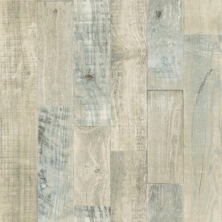 Chebacco Beige Wooden Planks Wallpaper by Chesapeake Birch & Sparrow Covers about 56.4 square feet 20.5-in by 33-ft long roll Prepasted 20.5 - Fabric Carolina -