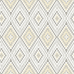 Ganado Beige Geometric Ikat Wallpaper by Chesapeake
