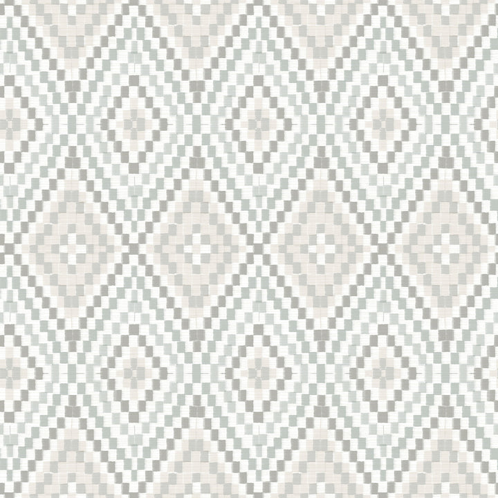 Ganado Grey Geometric Ikat Wallpaper by Chesapeake Birch & Sparrow Covers about 56.4 square feet 20.5-in by 33-ft long roll Prepasted 20.5 - Fabric Carolina -