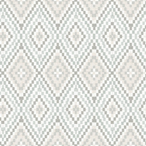 Ganado Grey Geometric Ikat Wallpaper by Chesapeake