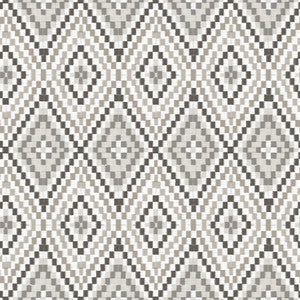 Ganado Dark Brown Geometric Ikat Wallpaper by Chesapeake