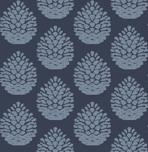 Totem Blue Pinecone Wallpaper by Chesapeake