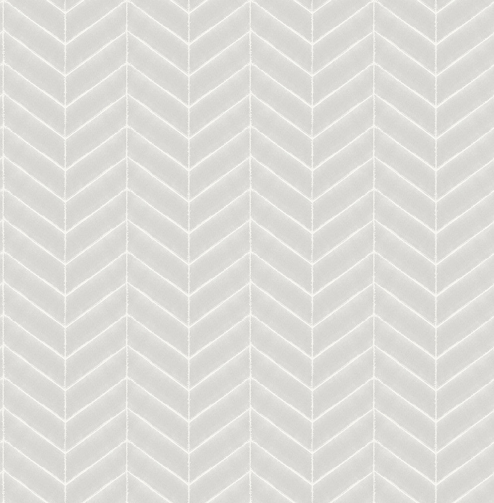 Bison Grey Herringbone Wallpaper by Chesapeake Birch & Sparrow Covers about 56.4 square feet 20.5-in by 33-ft long roll Prepasted 20.9 - Fabric Carolina -