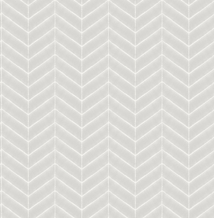 Bison Grey Herringbone Wallpaper by Chesapeake Birch & Sparrow Covers about 56.4 square feet 20.5-in by 33-ft long roll Prepasted 20.9 - Fabric Carolina -