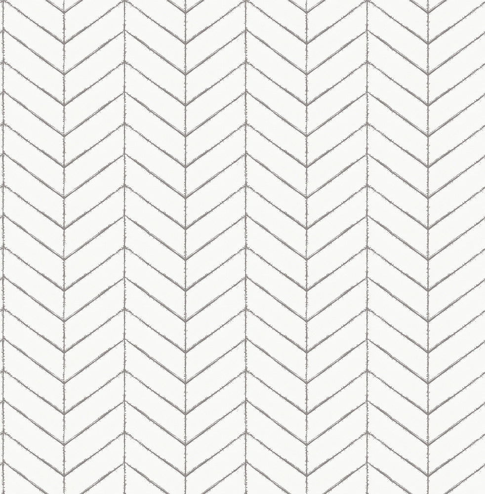 Bison Taupe Herringbone Wallpaper by Chesapeake Birch & Sparrow Covers about 56.4 square feet 20.5-in by 33-ft long roll Unpasted 20.9 - Fabric Carolina -