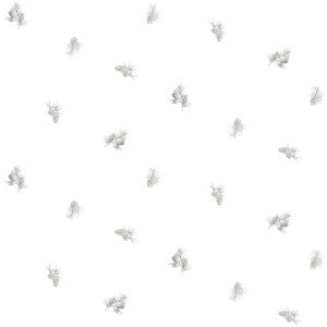 Pinecone Toss Light Grey Conifer Wallpaper by Chesapeake