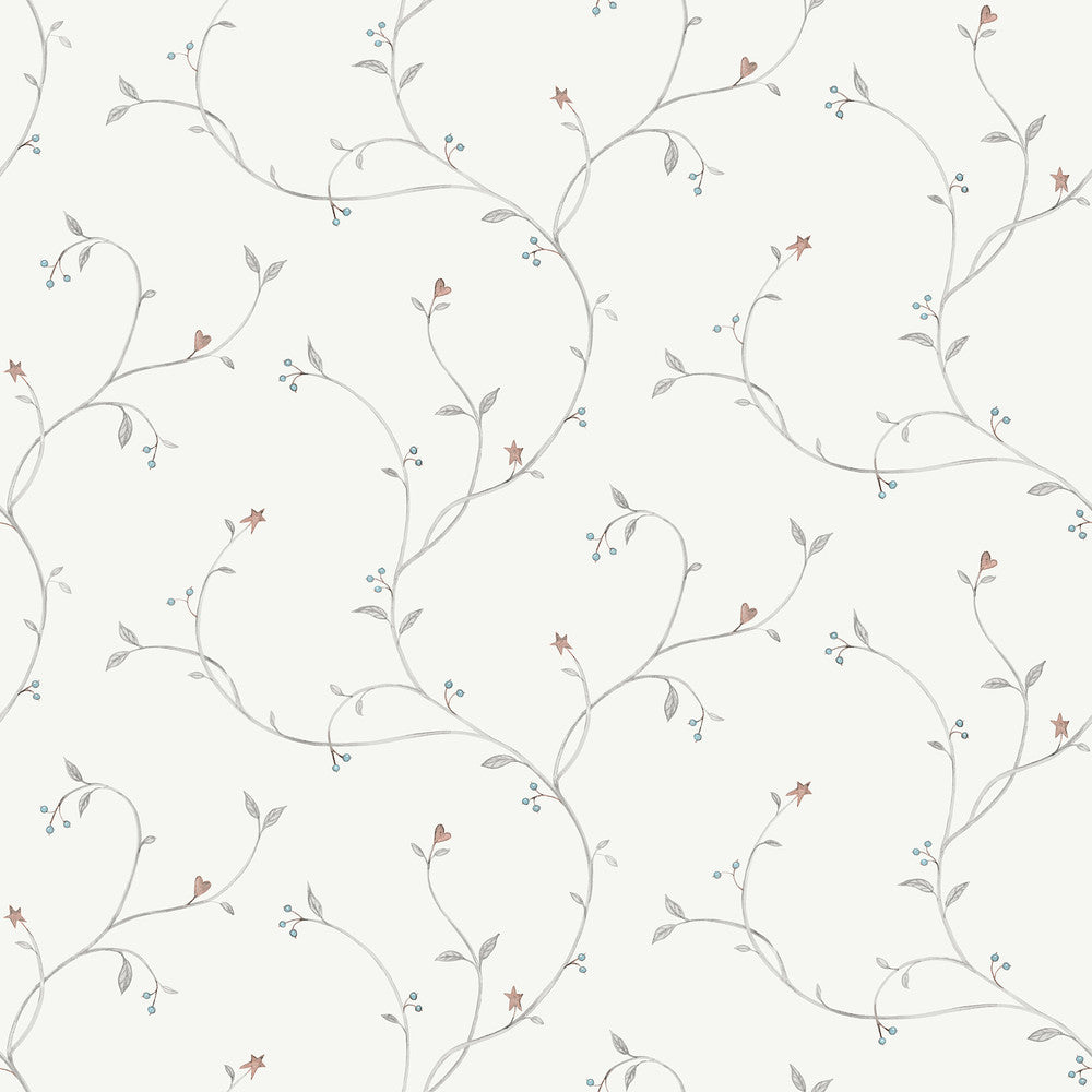 Kurt Grey Tin Star Trail Wallpaper by Chesapeake Kindred Covers about 56.4 square feet 20.5-in by 33-ft long roll Prepasted 20.5 - Fabric Carolina -