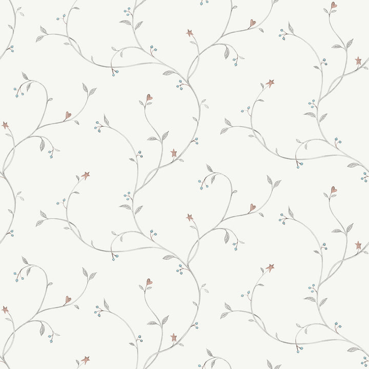 Kurt Grey Tin Star Trail Wallpaper by Chesapeake Kindred Covers about 56.4 square feet 20.5-in by 33-ft long roll Prepasted 20.5 - Fabric Carolina -