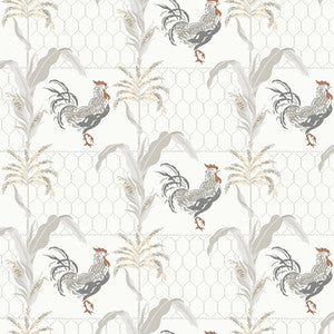 Hank Grey Rooster Wallpaper by Chesapeake