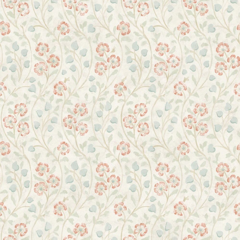 Patsy Multicolor Floral Wallpaper by Chesapeake Kindred Covers about 56.4 square feet 20.5-in by 33-ft long roll Prepasted 20.5 - Fabric Carolina -