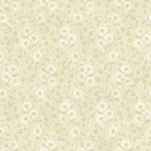 Patsy Beige Floral Wallpaper by Chesapeake
