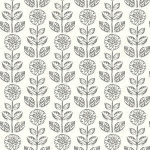 Dolly Black Floral Wallpaper by Chesapeake
