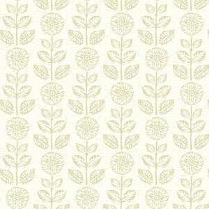 Dolly Beige Floral Wallpaper by Chesapeake