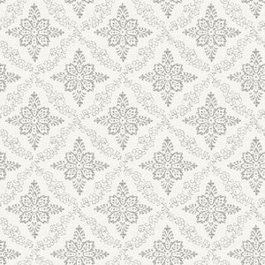 Wynonna Light Grey Geometric Floral Wallpaper by Chesapeake