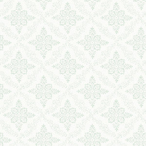 Wynonna Teal Geometric Floral Wallpaper by Chesapeake