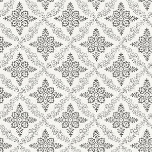 Wynonna Black Geometric Floral Wallpaper by Chesapeake