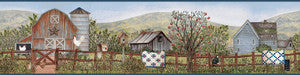 Clarksville Blue Farm Wallpaper by Chesapeake