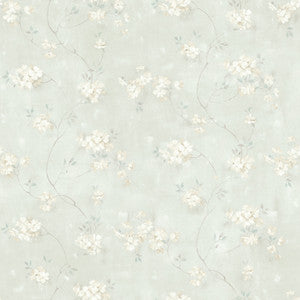 Braham Teal Floral Trail Wallpaper by Chesapeake