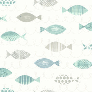 Key Teal Sea Fish Wallpaper by Chesapeake