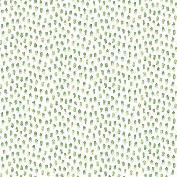 Sand Green Painted Dots Wallpaper by Chesapeake Sanibel Covers about 56.4 square feet 20.5-in by 33-ft long roll Prepasted 20.5 - Fabric Carolina -