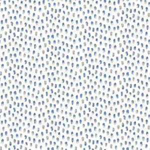 Sand Blue Painted Dots Wallpaper by Chesapeake