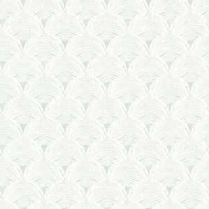 Santiago Teal Scalloped Wallpaper by Chesapeake