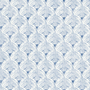 Santiago Blue Scalloped Wallpaper by Chesapeake